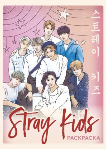 Stray kids. Раскраска с участниками одной из самых популярных k-pop групп