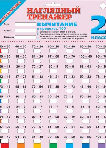 Математика. Вычитание в пределах 100. 2 класс